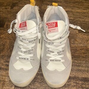 Golden Goose White and Gray Athletic Shoes